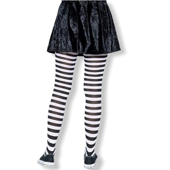 Costume Striped Tights Cosplay Adult Opaque Stockings Fantasy Stage Theatre - Picture 8 of 8